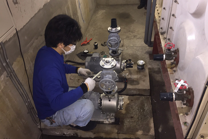 給水ポンプ交換修理